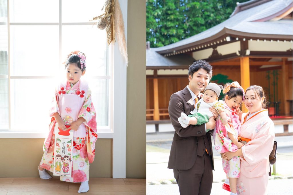 【2025年8月末までの撮影限定】七五三ハーフ&ハーフプラン(スタジオ+神社撮影)