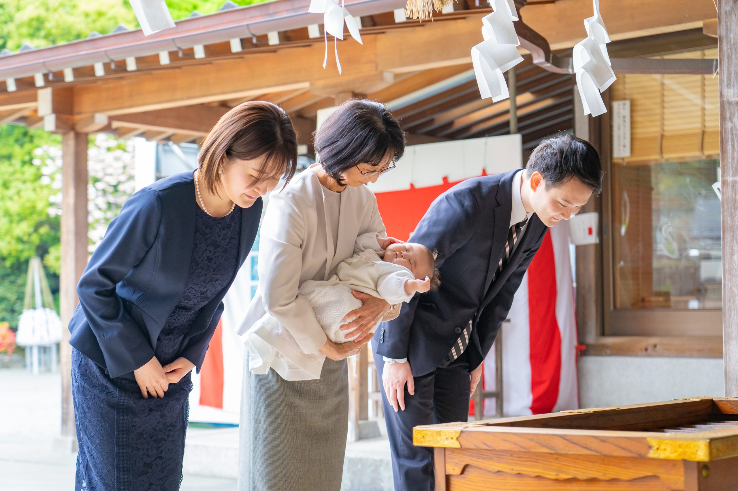 お宮参り お参り 写真