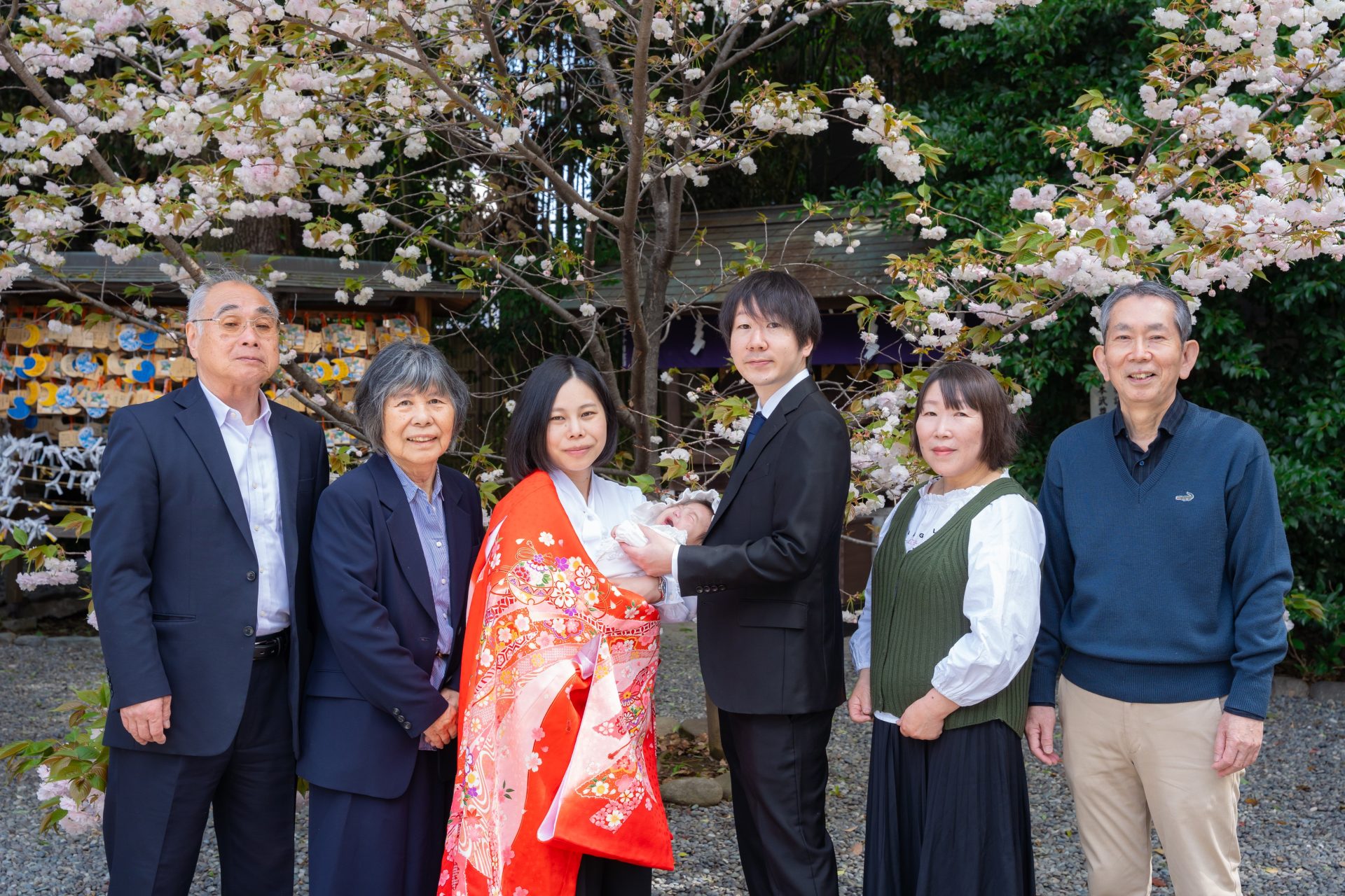 阿佐ヶ谷神明宮 お宮参り 家族写真