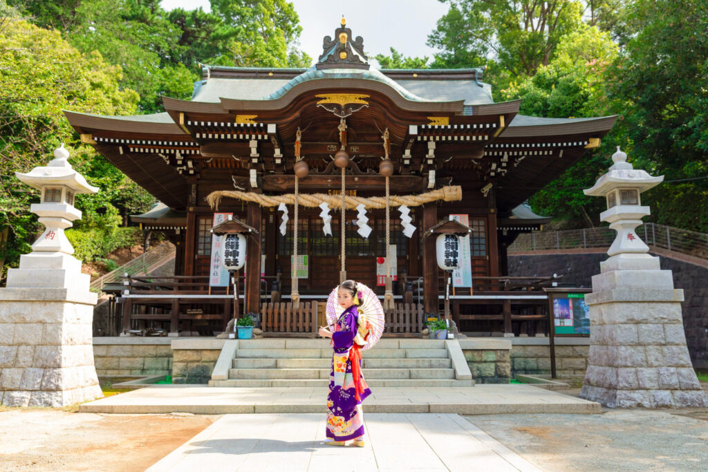 馬絹神社にて七五三撮影