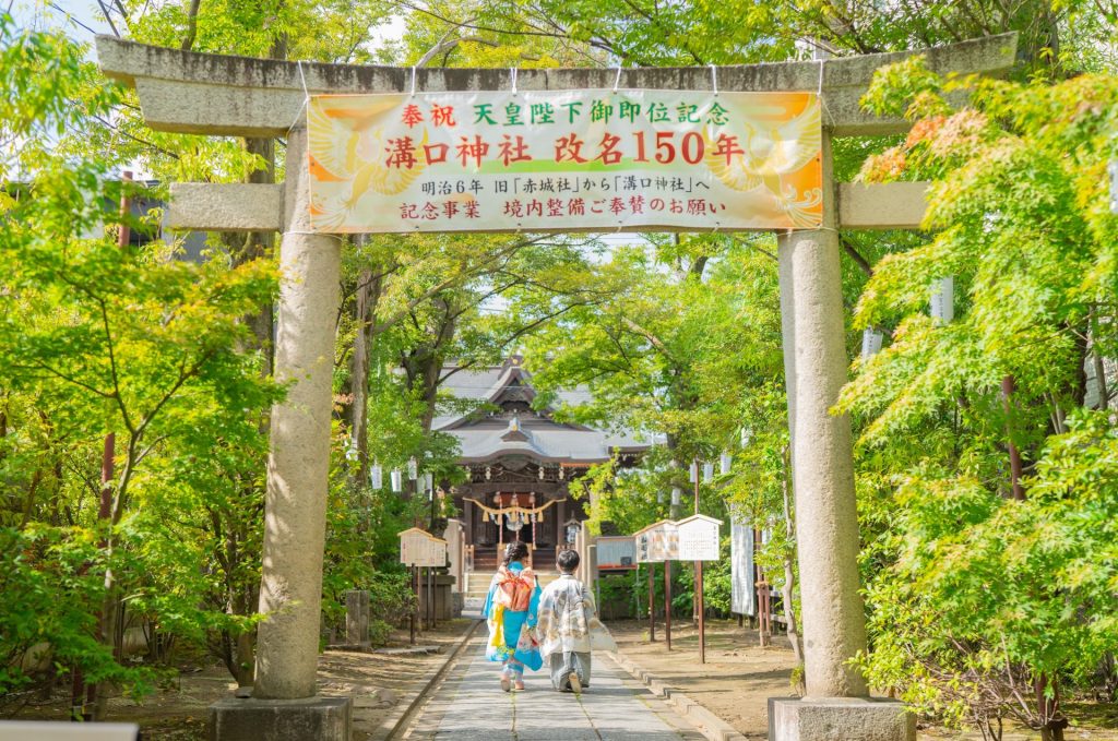 溝口神社で七五三撮影